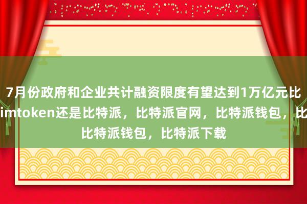 7月份政府和企业共计融资限度有望达到1万亿元比特派官网imtoken还是比特派，比特派官网，比特派钱包，比特派下载