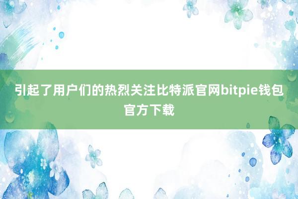 引起了用户们的热烈关注比特派官网bitpie钱包官方下载