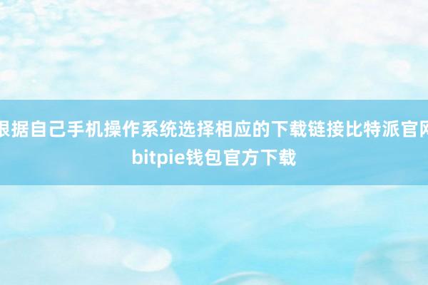 根据自己手机操作系统选择相应的下载链接比特派官网bitpie钱包官方下载