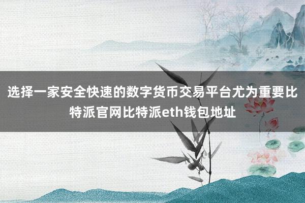 选择一家安全快速的数字货币交易平台尤为重要比特派官网比特派eth钱包地址