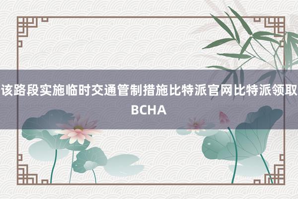 该路段实施临时交通管制措施比特派官网比特派领取BCHA