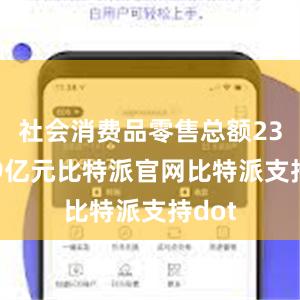 社会消费品零售总额235969亿元比特派官网比特派支持dot