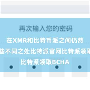 在XMR和比特币派之间仍然存在一些不同之处比特派官网比特派领取BCHA