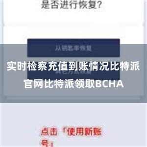 实时检察充值到账情况比特派官网比特派领取BCHA